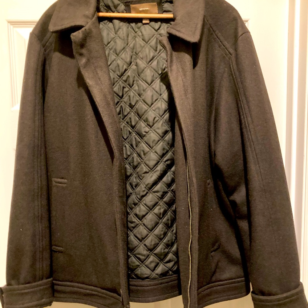 Mens Merona Large dark green wool waistcoat.